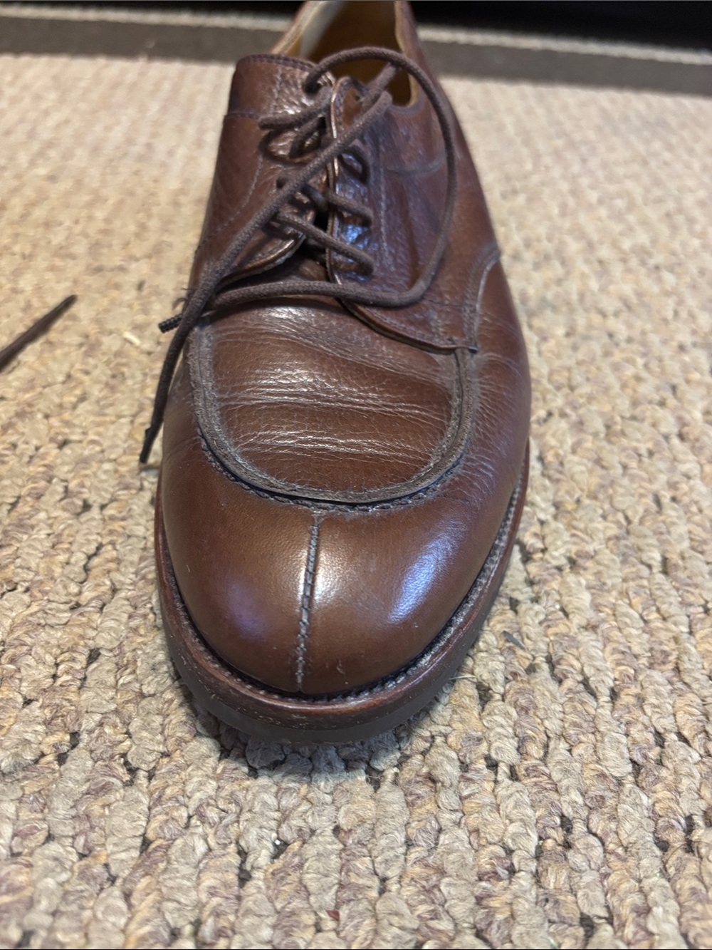 Polo by Ralph Lauren Brown Leather Lace-Up Oxfords - Picture 9 of 13
